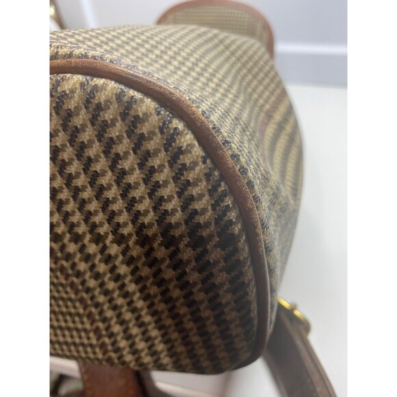 Polo Ralph Lauren Houndstooth Pattern sling bag Pvc Leather Vintage Limited - Picture 14 of 16